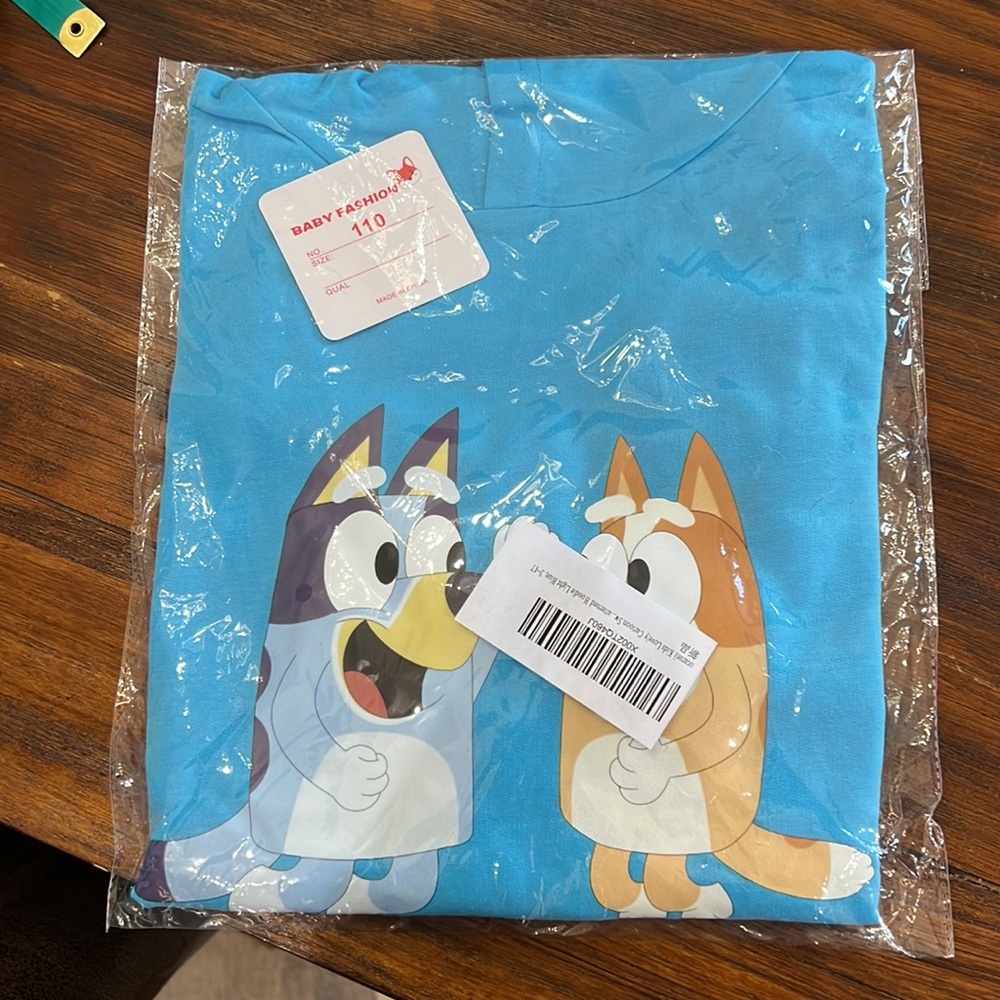 NIB{Baby Fashion}Sz 110(3T-4T) Cartoon Light blue Hoodie - Picture 5 of 6
